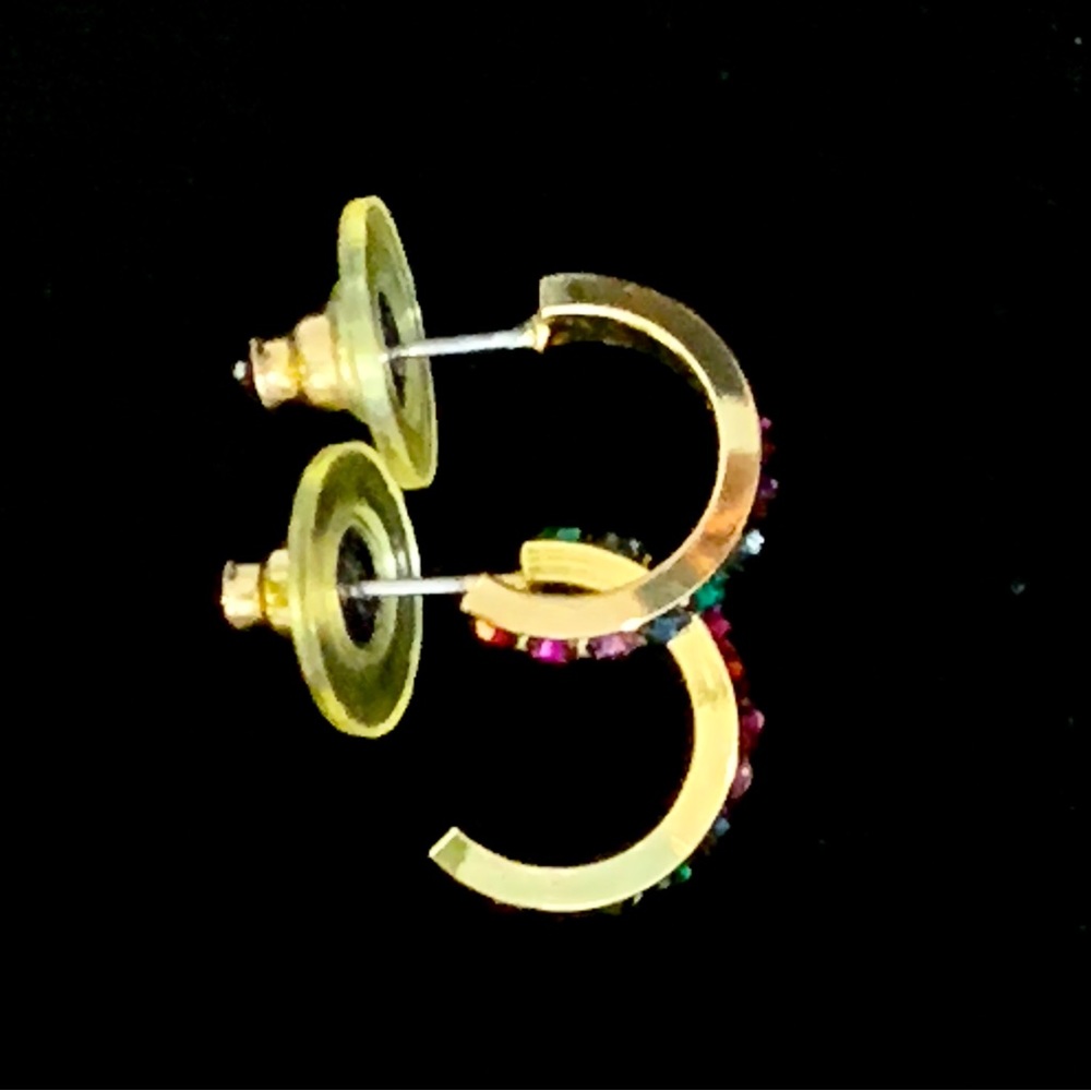 Multi-Color Austrian Crystal Bangle & Earrings Set - image 8